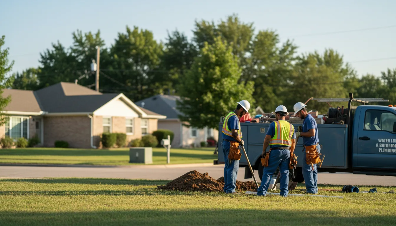 Residential water line and bathroom plumbing service in Phillipsburg, OH